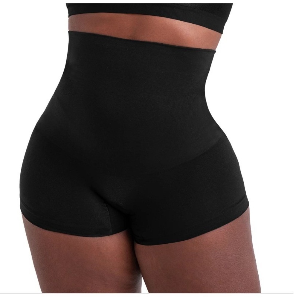 Shapermint Shaper Boyshort Women 2XL Black NEW High Waisted Tummy Control 18437